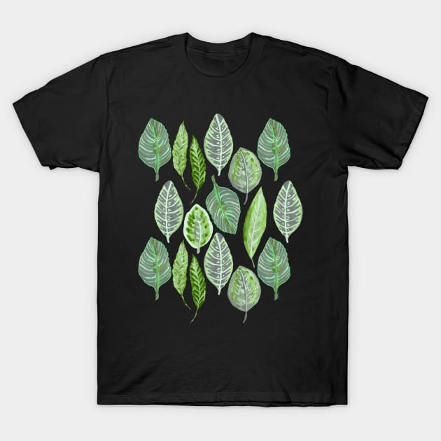 Leafy Leaves T-Shirt by Limezinnias Design